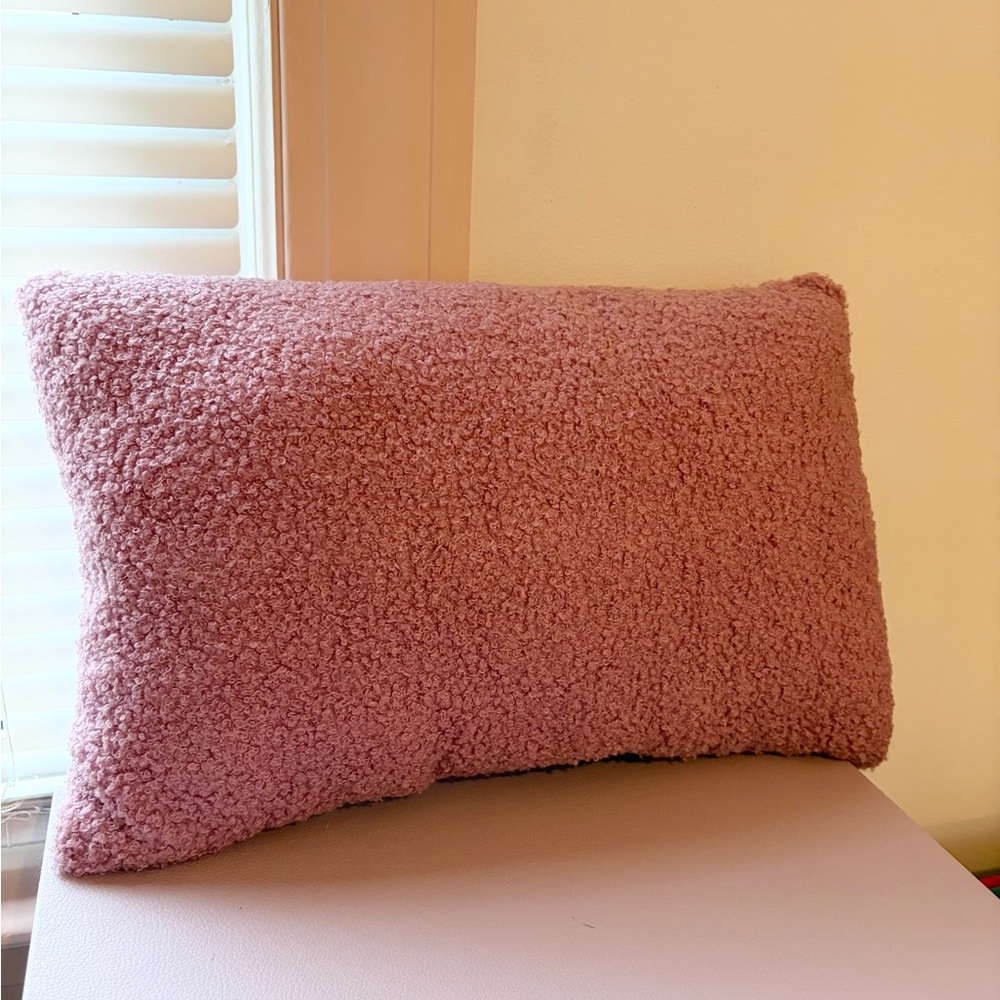 Cozy Pink Textured Pillow